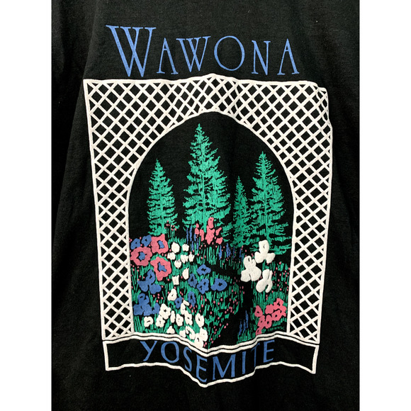 Vintage Wawona Shirt Yosemite Single Stitched Graphic Tee 80s VTG Medium - Picture 2 of 12